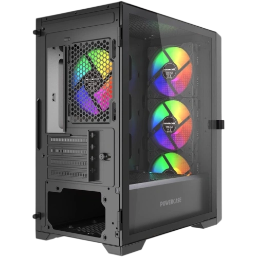 Компьютерный корпус Powercase ByteFlow Micro LE ARGB Black (CAMBFB-A4-LE)