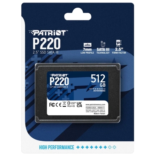 Твердотельный накопитель Patriot 512 Gb P220 (P220S512G25) BOX