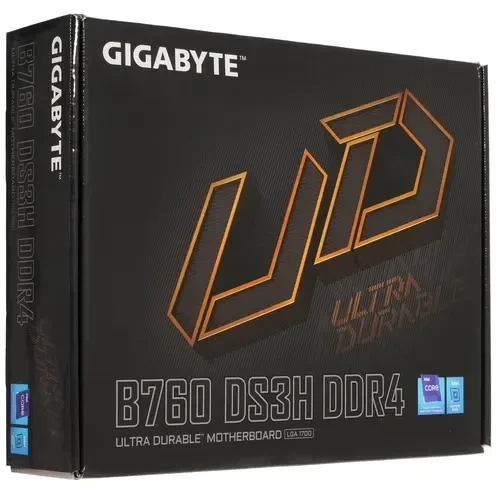 Материнская плата Gigabyte B760 DS3H DDR4 2 x кабель SATA, документация, задняя планка