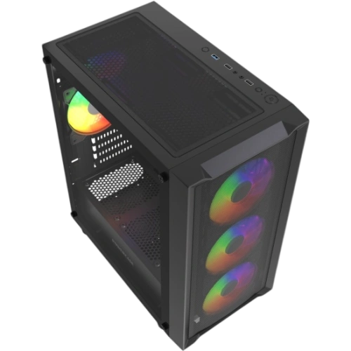 Компьютерный корпус Powercase Mistral Micro EM19 TG ARGB Black (CMMEM19B-A4)