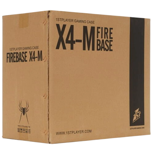 Компьютерный корпус 1STPLAYER FIREBASE X4-M TG LED Black (X4-M-BK-2F1P-1F1)