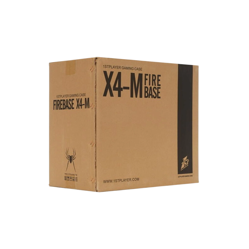 Компьютерный корпус 1STPLAYER FIREBASE X4-M TG LED Black (X4-M-BK-2F1P-1F1)
