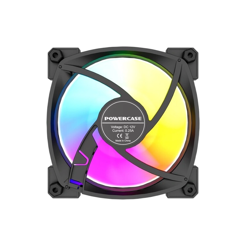 Вентилятор для корпуса Powercase (M55MR-12 ARGB) Black комплект крепежа