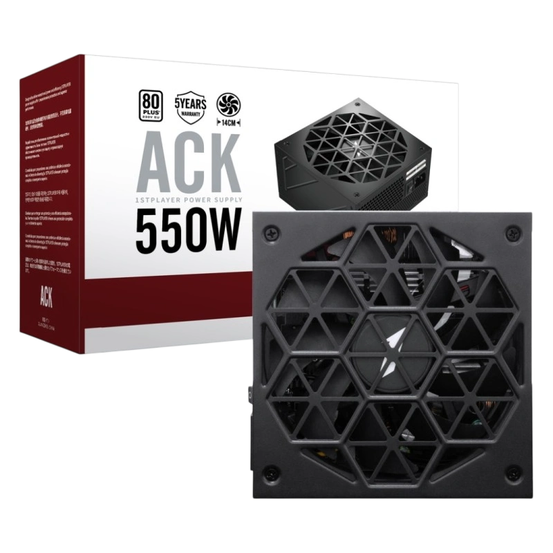 Блок питания 1STPLAYER 550W ACK Black (HA-550AC1) документация, комплект крепежа