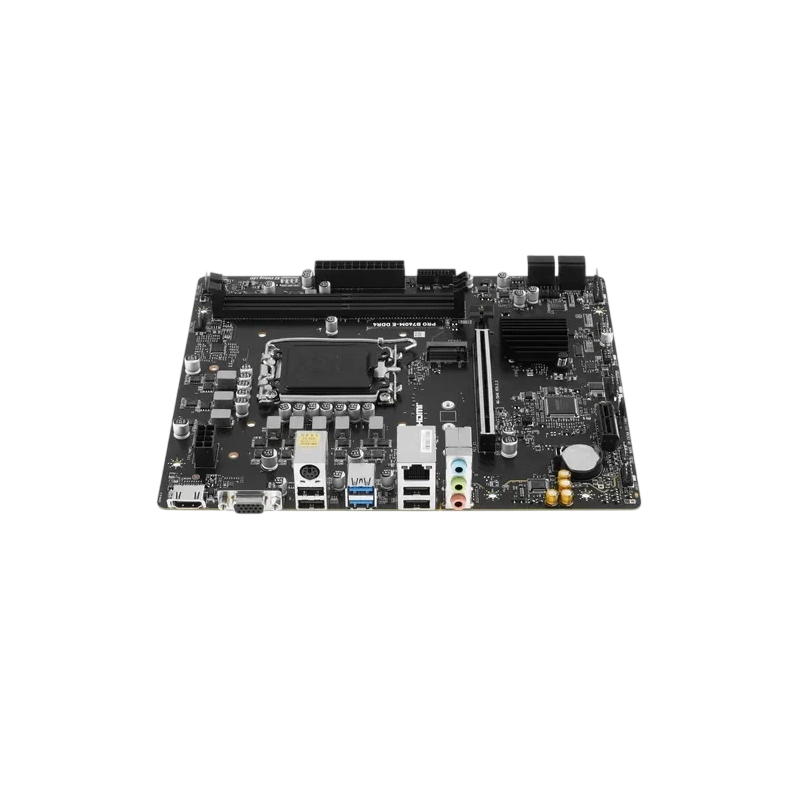 Материнская плата MSI PRO B760M-E DDR4 документация, задняя планка, кабель SATA, крепеж для разъема M.2