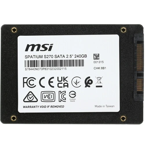 Твердотельный накопитель MSI 240 Gb SPATIUM S270 (S78-440N060-P83) OEM BOX