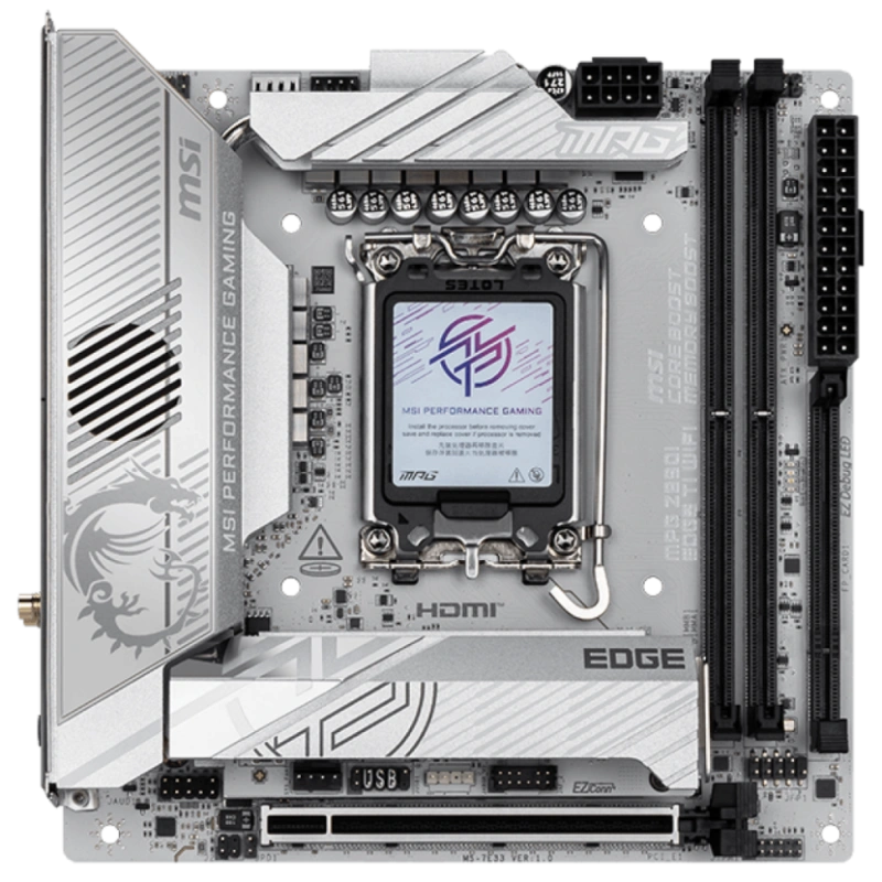Материнская плата MSI MPG Z890I EDGE TI WIFI антенна WiFi, документация, карта расширения 5-в-1 XPANDER, флешка с ПО