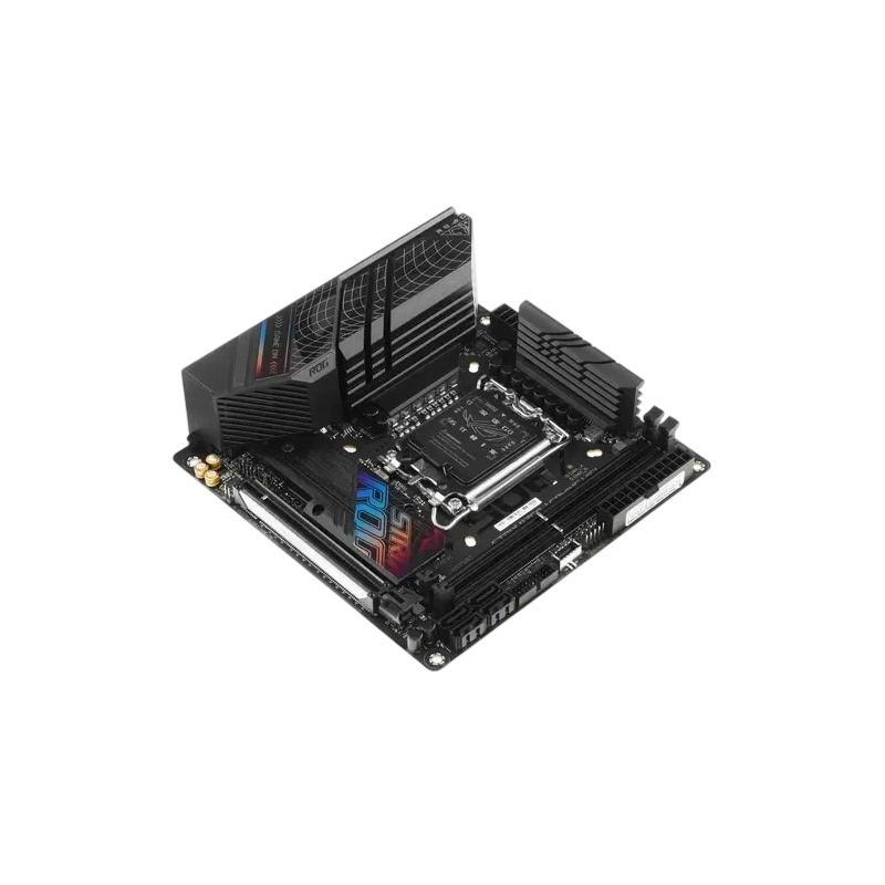 Материнская плата ASUS ROG STRIX B760-I GAMING WIFI (90MB1D90-M0EAY0) антенна Wi-Fi, брелок, документация, комплект наклеек, крепеж для разъема M.2, стяжки для кабелей