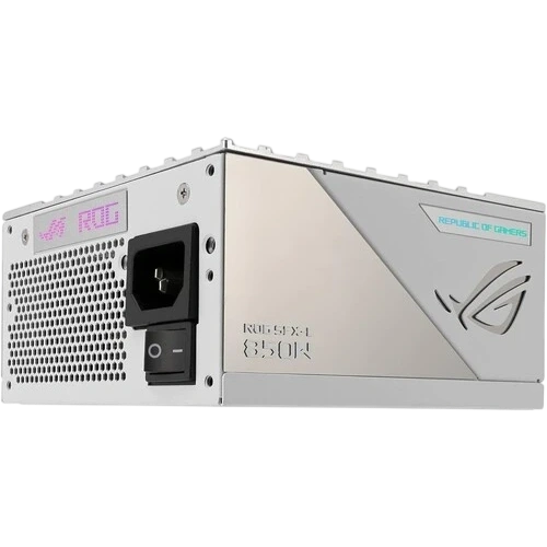 Блок питания ASUS 850W ROG-LOKI-850P-WHITE-SFXL-GAMING RGB White (90YE00N2-B0NA00) 16 Pin (PCIe 5.0 Connector Cable Details) адаптер SFX-ATX, комплект кабелей, комплект крепежа