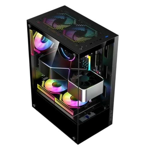 Компьютерный корпус ALSEYE Spider-B (5 fans ARGB) TG Black