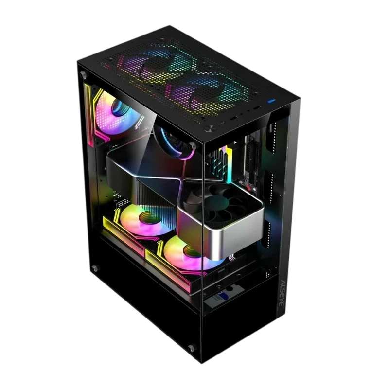 Компьютерный корпус ALSEYE Spider-B (5 fans ARGB) TG Black
