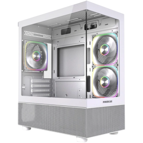 Компьютерный корпус Powercase Vision Micro M2 TG ARGB White (CVMWM2-A3)