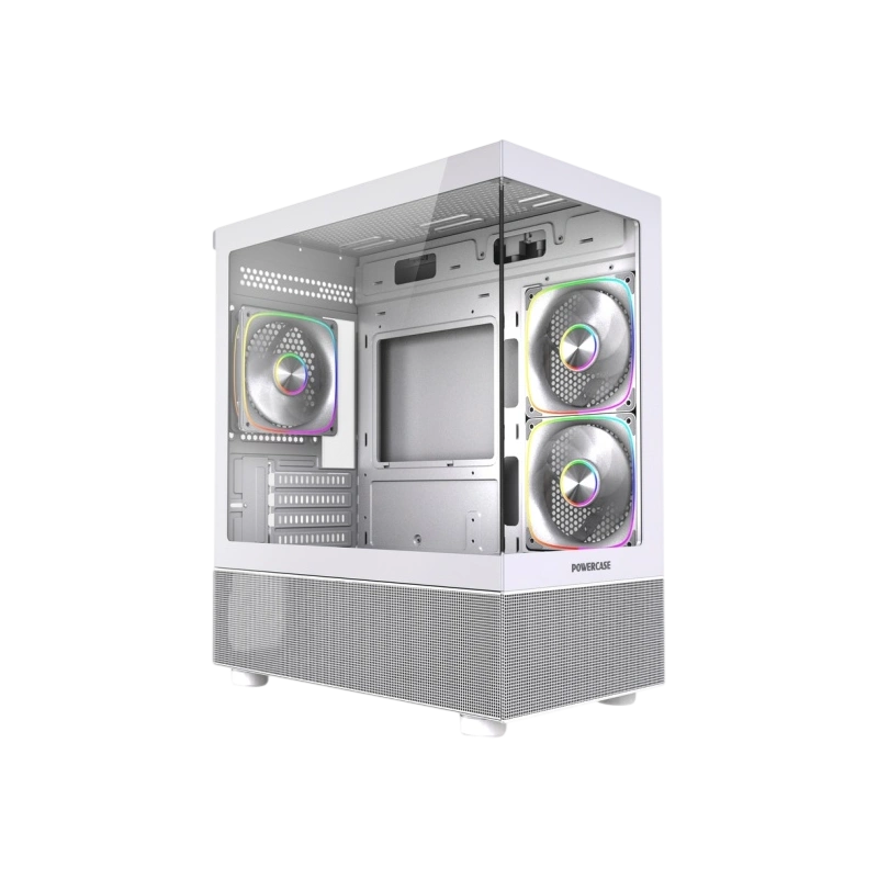 Компьютерный корпус Powercase Vision Micro M2 TG ARGB White (CVMWM2-A3)