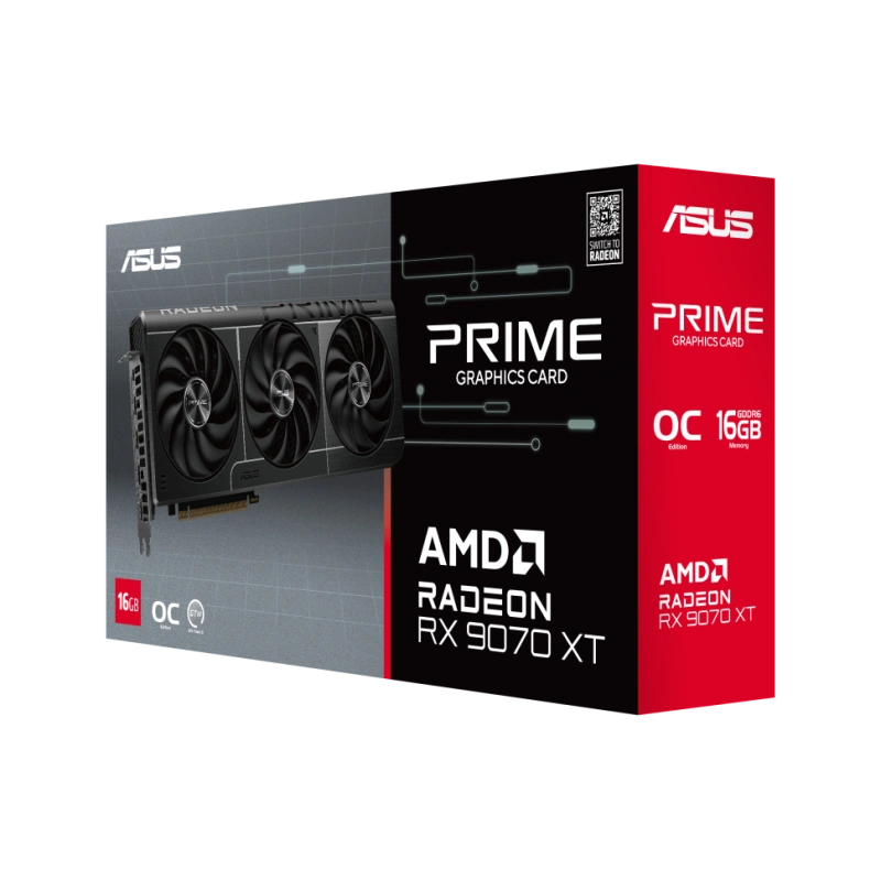 Видеокарта ASUS (PRIME-RX9070XT-O16G) Radeon RX 9070 XT 16GB PRIME OC 90YV0L71-M0NA00
