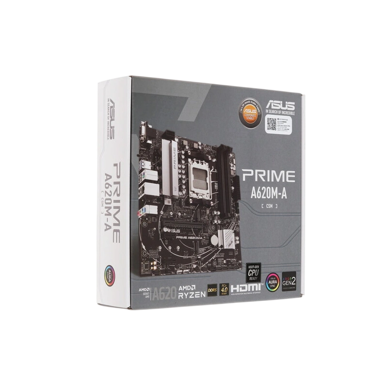 Материнская плата ASUS PRIME A620M-A-CSM (90MB1F10-M0EAYC) x кабель SATA, документация, задняя планка