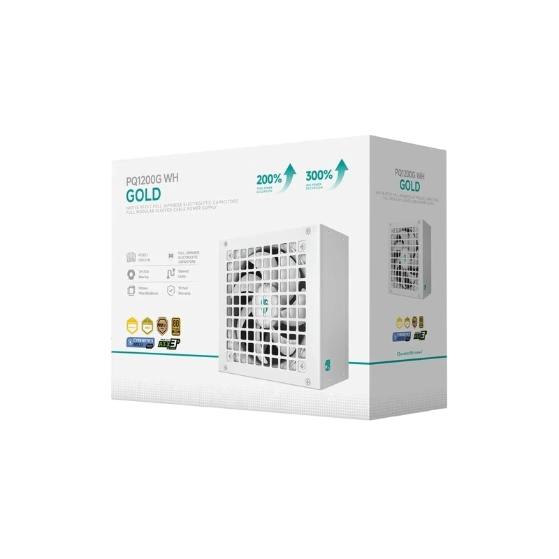 Блок питания Deepcool 1200W GAMERSTORM PQ1200G WH White 16 Pin (PCIe 5.0 Connector Cable Details)