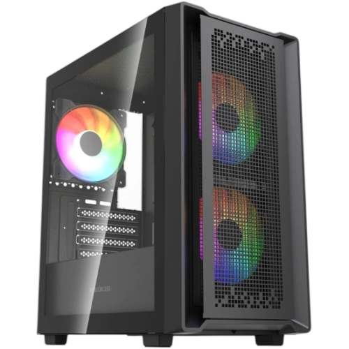 Компьютерный корпус Powercase Mistral SM04 TG ARGB Black (CMMSM04B-A3)