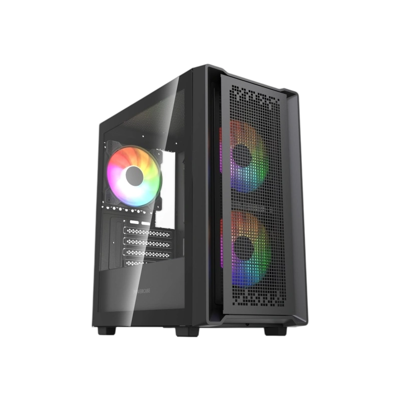 Компьютерный корпус Powercase Mistral SM04 TG ARGB Black (CMMSM04B-A3)