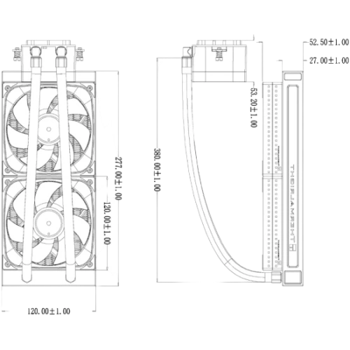 Система жидкостного охлаждения для процессора Thermalright Frozen Horizon 240 Digital ARGB Black (TRFH240DAB)