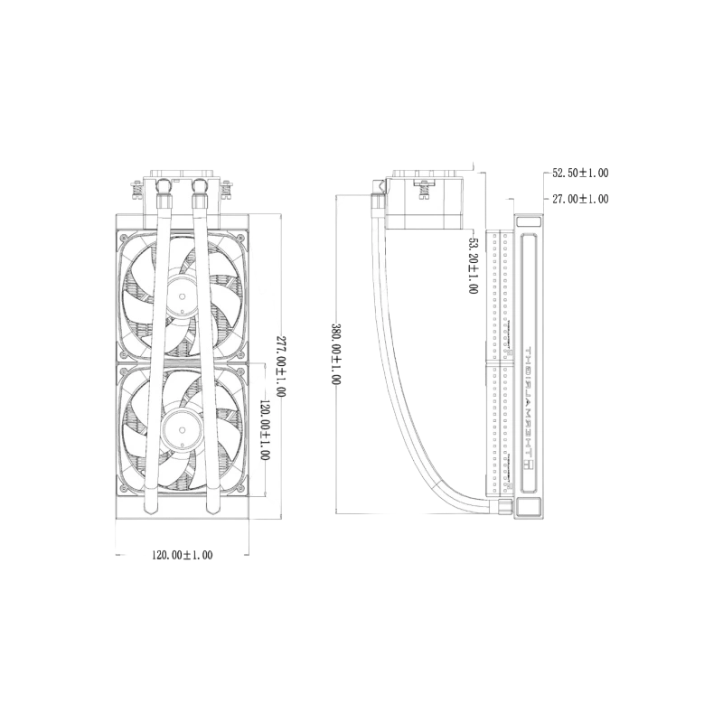 Система жидкостного охлаждения для процессора Thermalright Frozen Horizon 240 Digital ARGB Black (TRFH240DAB)