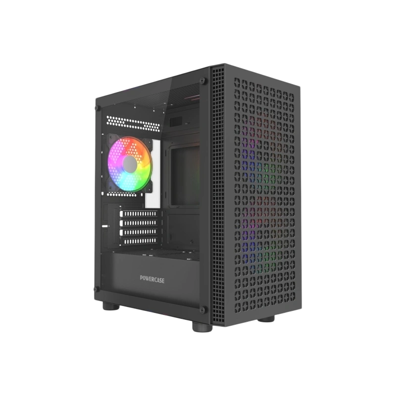 Компьютерный корпус Powercase Mistral Micro EM18 TG ARGB Black (CMMEM18B-A3)