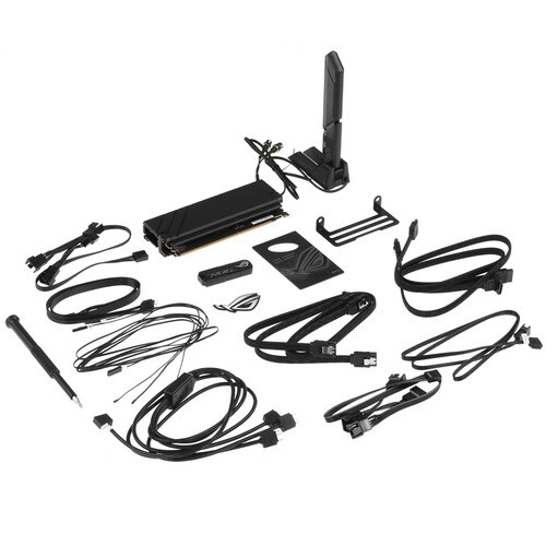 Материнская плата ASUS ROG MAXIMUS Z890 EXTREME (90MB1IA0-M0EAY0) 2 x кабель SATA, 2 x разветвитель ARGB, 2 x разветвитель для вентиляторов, Q-коннектор, антенна WiFi, держатель для вентилятора зоны ОЗУ, документация, комплект наклеек, крепеж для разъема 