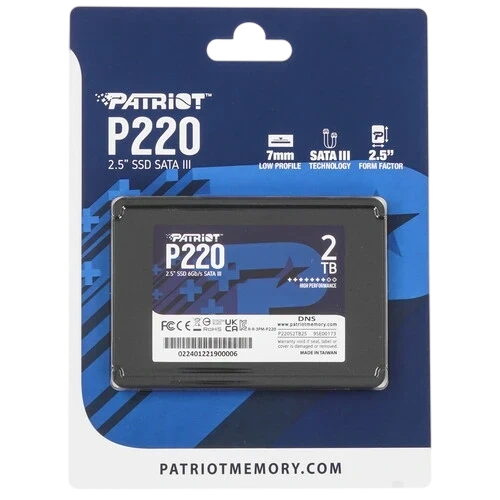 Твердотельный накопитель Patriot 2000 Gb (P220S2TB25) BOX
