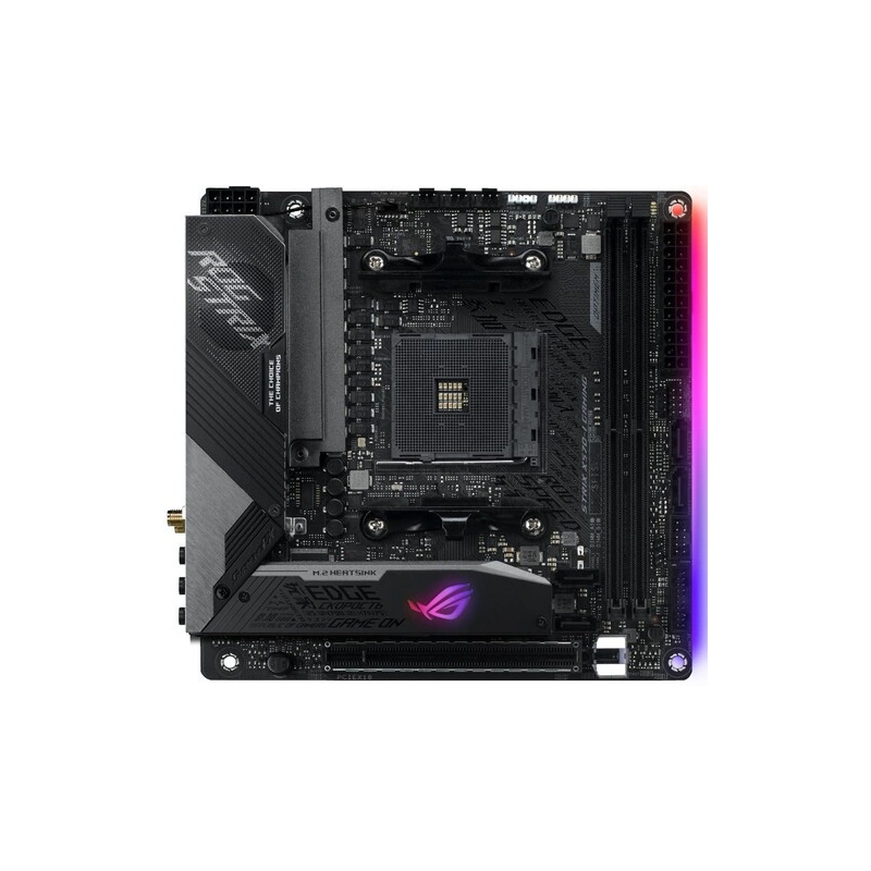 Материнская плата ASUS ROG STRIX X570-I GAMING 4 x кабель SATA, антенна Wi-Fi, диск с ПО, документация, задняя планка, удлинитель для ARGB
