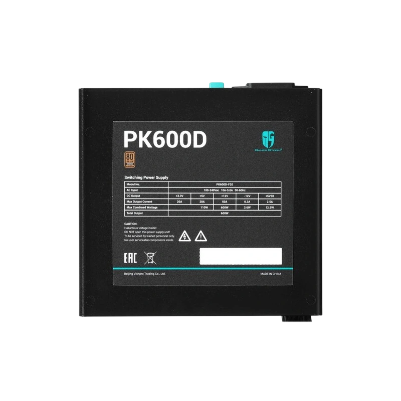 Блок питания Deepcool 600W PK600D (R-PK600D-FA0B-EU) документация