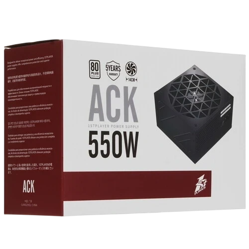 Блок питания 1STPLAYER 550W ACK Black (HA-550AC1)