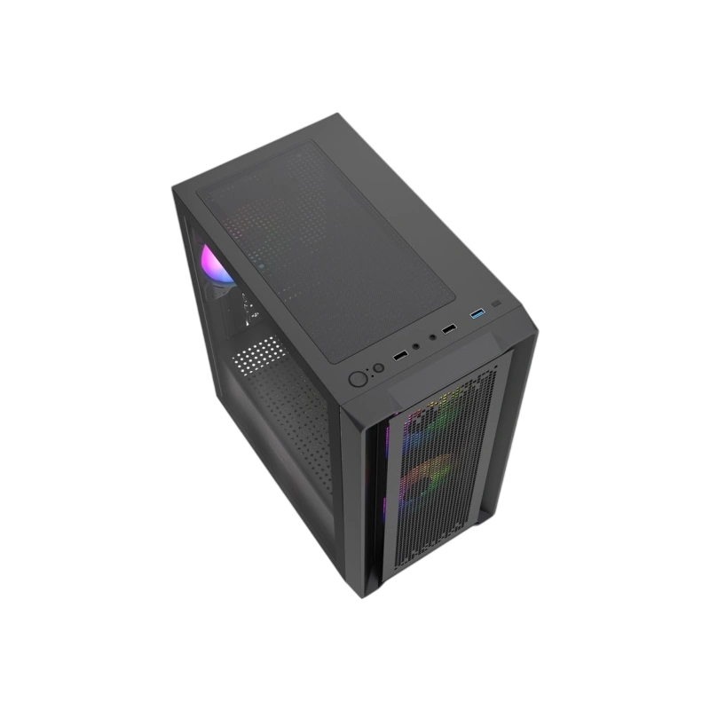 Компьютерный корпус Powercase Mistral SM04 TG ARGB Black (CMMSM04B-A3)