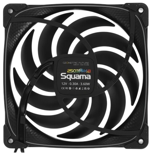 Вентилятор для корпуса Geometric Future Squama 2503RB-14 Reverse ARGB Black (1F2503R114000) комплект крепежа