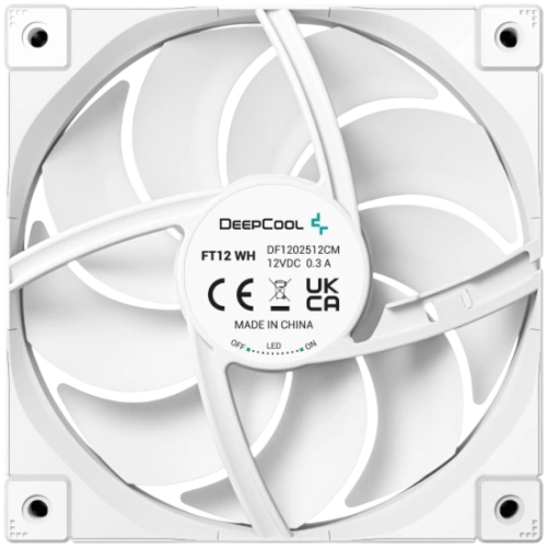 Вентилятор для корпуса Deepcool FT12 WH LED White