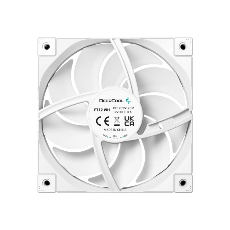 Вентилятор для корпуса Deepcool FT12 WH LED White
