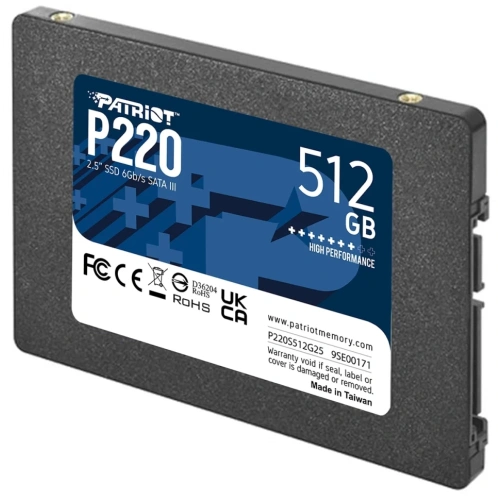 Твердотельный накопитель Patriot 512 Gb P220 (P220S512G25) BOX