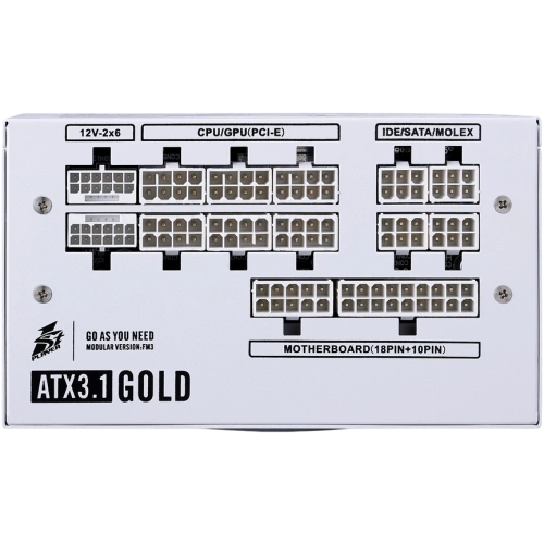 Блок питания 1STPLAYER 1200W NGDP GOLD White (HA-1200BA4-WH) 16 Pin (PCIe 5.1 Connector Cable Details)