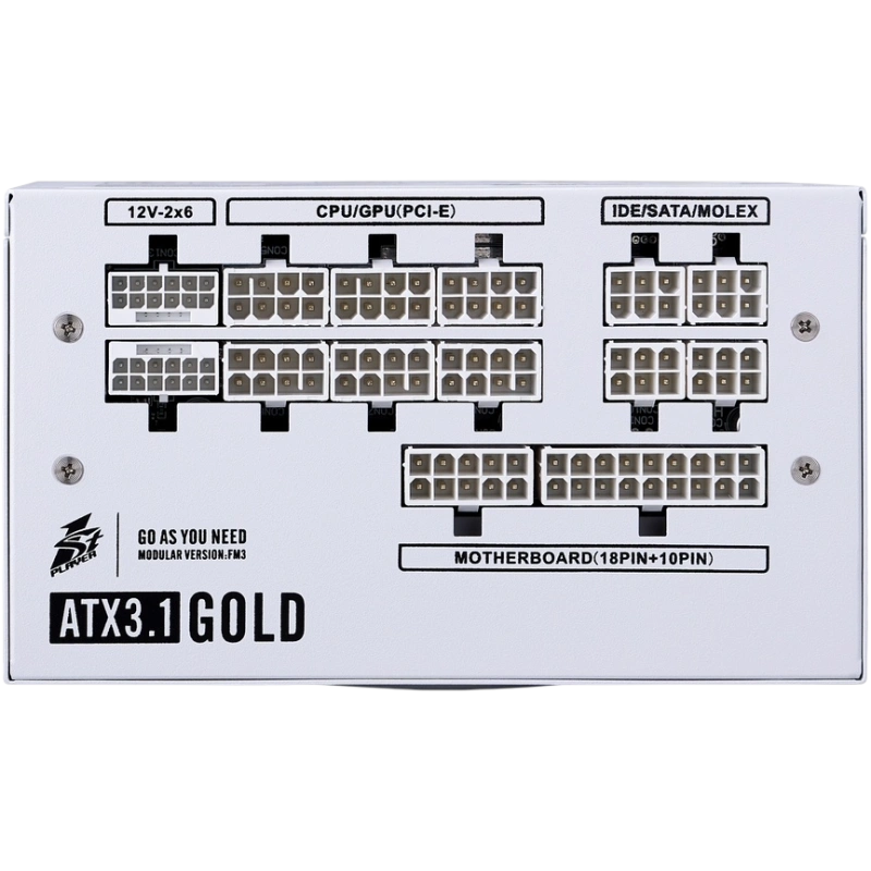 Блок питания 1STPLAYER 1200W NGDP GOLD White (HA-1200BA4-WH) 16 Pin (PCIe 5.1 Connector Cable Details)