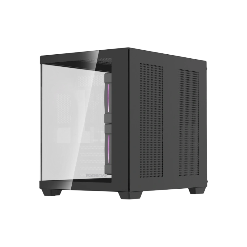 Компьютерный корпус Powercase Vision Micro M5CB TG ARGB Black (CVMM5CHB-A3)