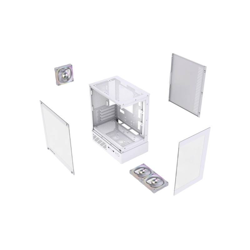 Компьютерный корпус Powercase Vision Micro M1 TG ARGB White (CVMM1W-A3)