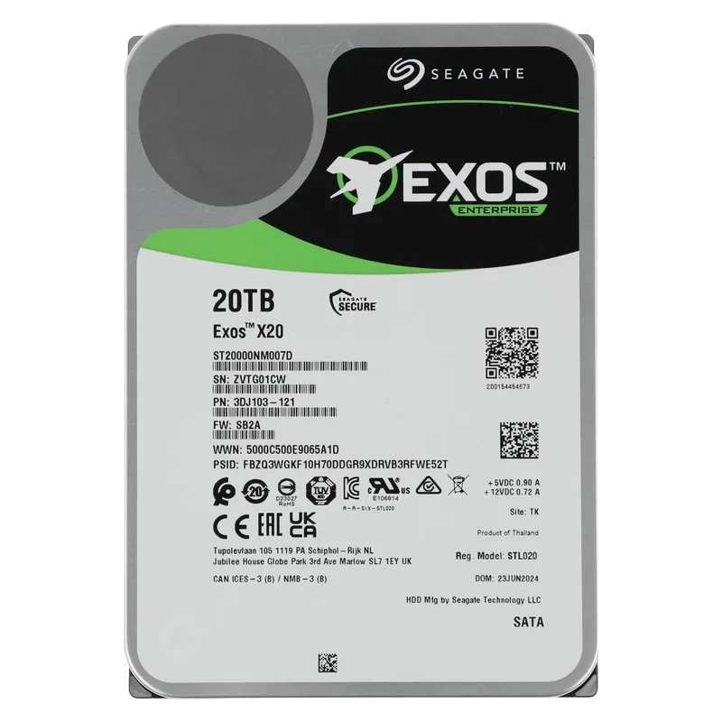 Жесткий диск Seagate 20000 EXOS X20 (ST20000NM007D)