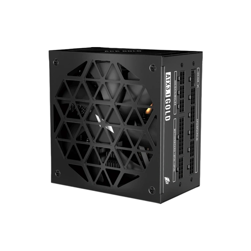Блок питания 1STPLAYER 750W ACK GOLD Black (HA-750BA2-BK) 16 Pin (PCIe 5.0 Connector Cable Details) документация, кабельные стяжки, комплект кабелей