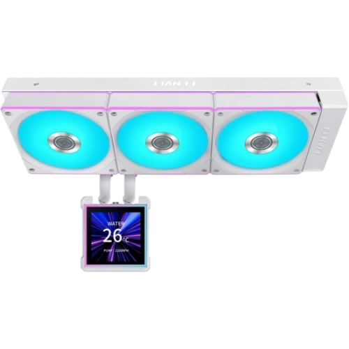 Система жидкостного охлаждения для процессора Lian Li HydroShift II LCD-S 360CL LCD ARGB White (GHS2LCDS36CW) (G89.GHS2LCDS36CW.R0)