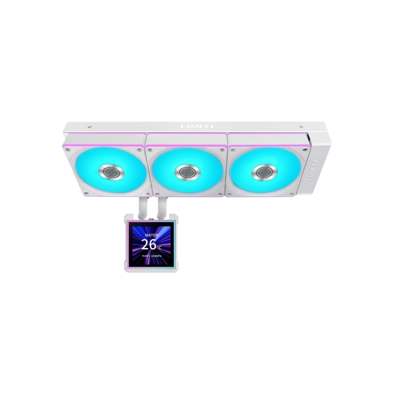 Система жидкостного охлаждения для процессора Lian Li HydroShift II LCD-S 360CL LCD ARGB White (GHS2LCDS36CW) (G89.GHS2LCDS36CW.R0)