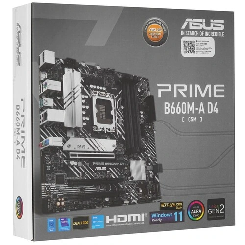 Материнская плата ASUS PRIME B660M-A D4-CSM (90MB19K0-M1EAYC)