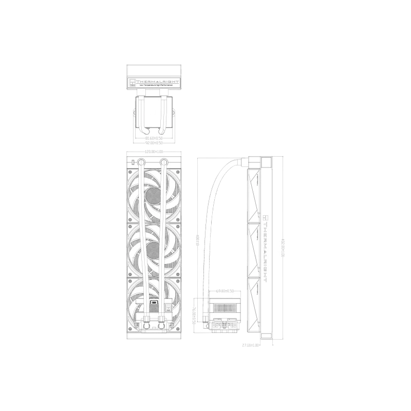 Система жидкостного охлаждения для процессора Thermalright Stream Vision 360 Black (TRSV360B)
