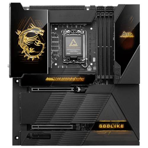 Материнская плата MSI MEG Z890 GODLIKE 4 x кабель SATA, EZ M.2 Clip 2 Remover, антенна WiFi, документация, карта расширения M.2 Xpander-Z, карта расширения THUNDERBOLTM5, комплект наклеек, флешка с ПОещё