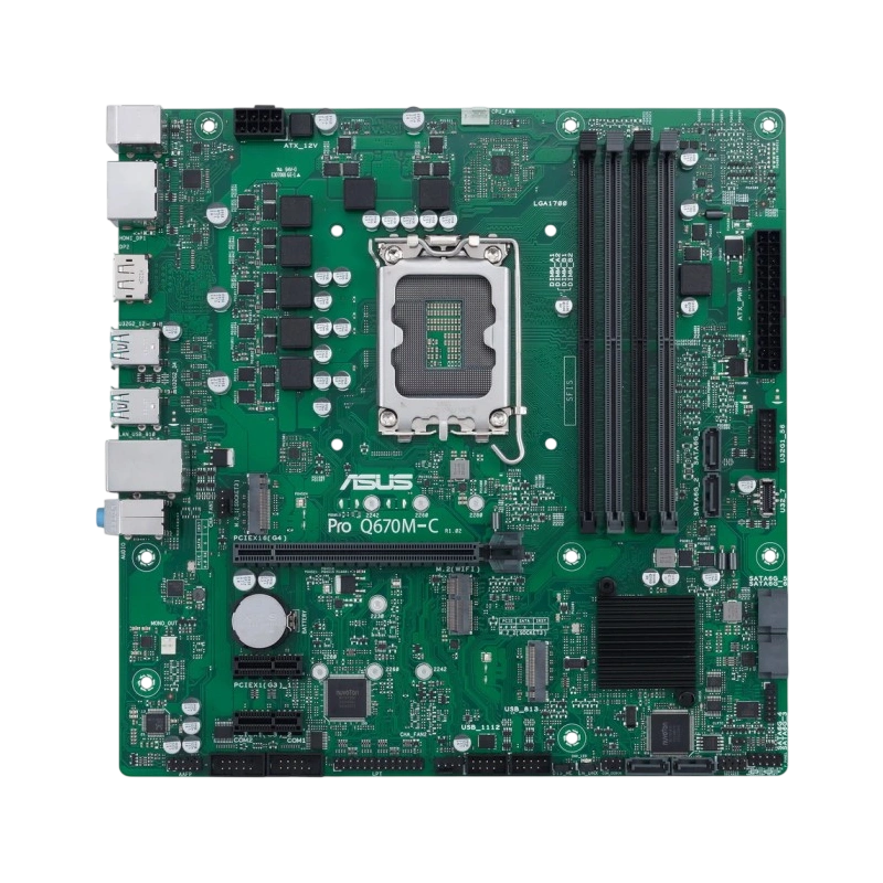 Материнская плата ASUS PRO Q670M-C-CSM (90MB19E0-M2EAYC) x кабель SATA, диск с ПО, документация, задняя планка