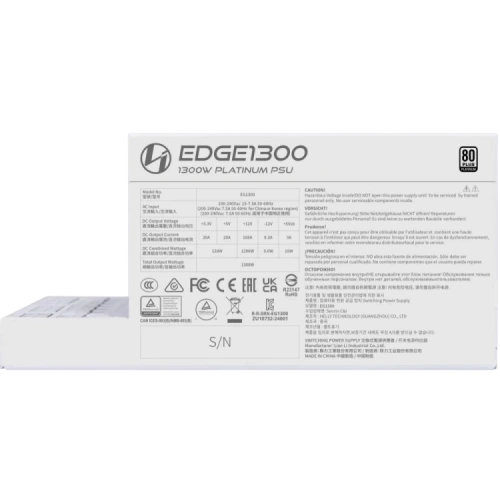 Блок питания Lian Li 1300W EG1300 White (G9P.EG1300.WE00.RU) 16 Pin (PCIe 5.1 Connector Cable Details)