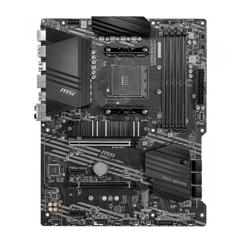 Материнская плата MSI B550-A PRO 2 x кабель SATA, диск с ПО, документация, задняя планка