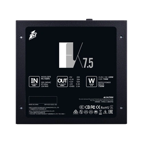Блок питания 1STPLAYER 750W FK Black (PS-750FK) документация